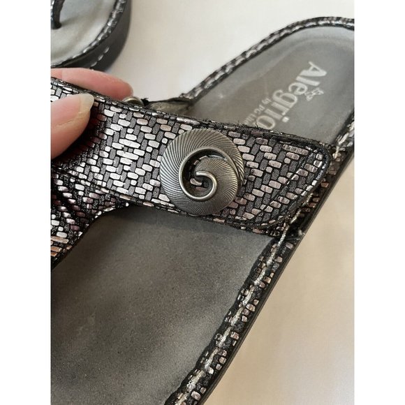 Alegria‎ Carina CAR-532 Pewter Dazzler Thong Comfort Sandals Size 41 US 9.5-10 - Picture 2 of 9